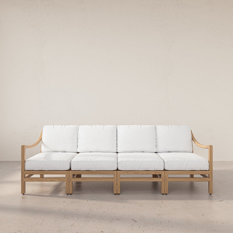 Ema White Oak 4 Piece Sofa