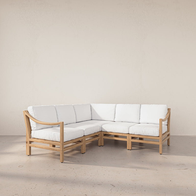 Ema White Oak 5 Piece Sectional