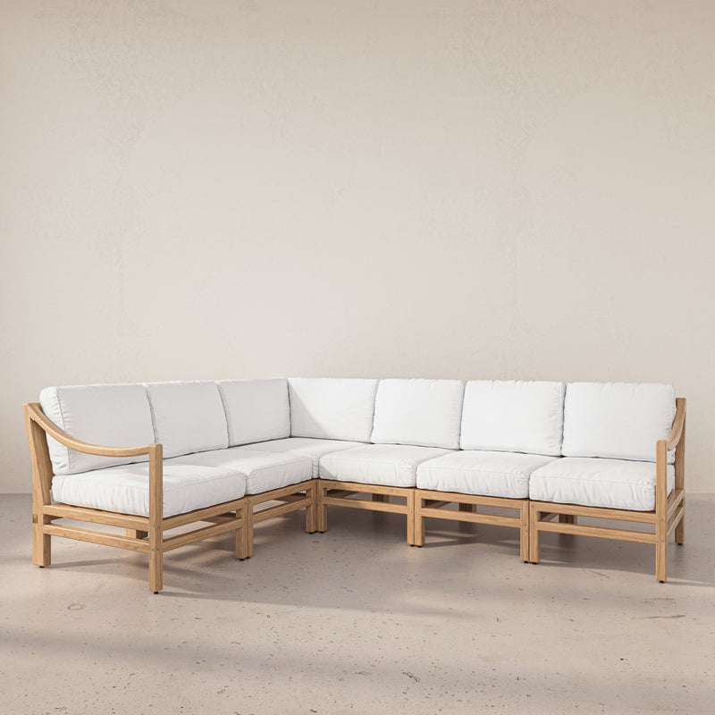 Ema White Oak 6 Piece Sectional