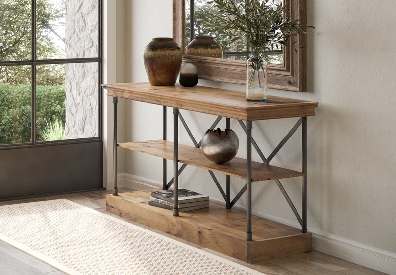 Pictured in Harvest Wheat Finish. Pictured with the <a href="/products/sanibel-natural">Sanibel Natural Rug</a>.