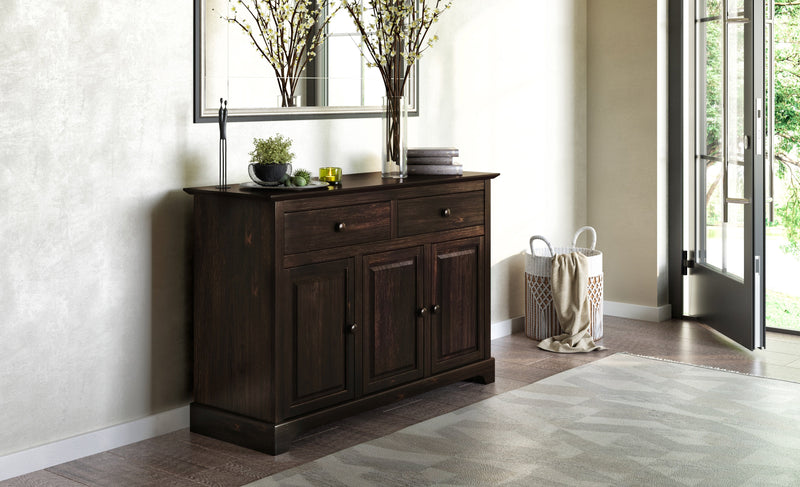Pictured in Tobacco Finish. Pictured with the <a href="/products/melville-flat-weave">Melville Flat Weave Rug</a>.