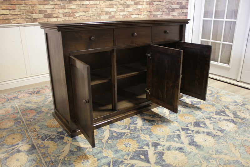 Pictured at 60" L x 19" D x 36" T in Tobacco Finish. Pictured with Handle D.