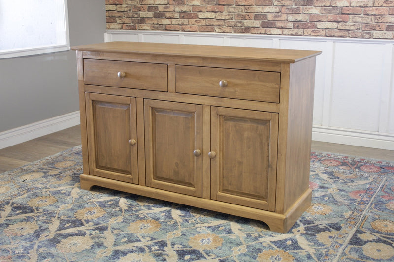 Pictured at 54" W x 18" D x 36" T in Harvest Wheat Finish.