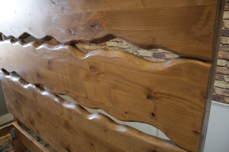 Headboard Detail in Harvest Wheat Finish.