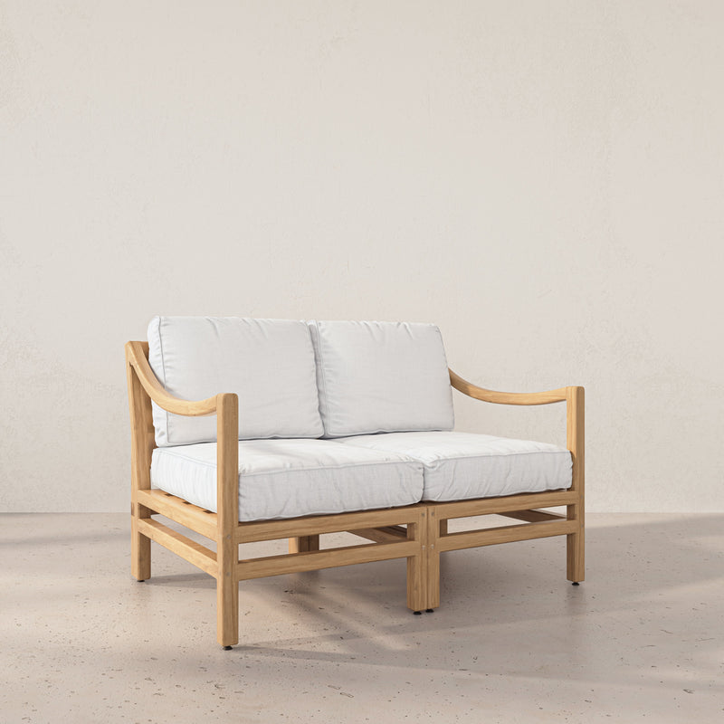 Ema White Oak Love Seat