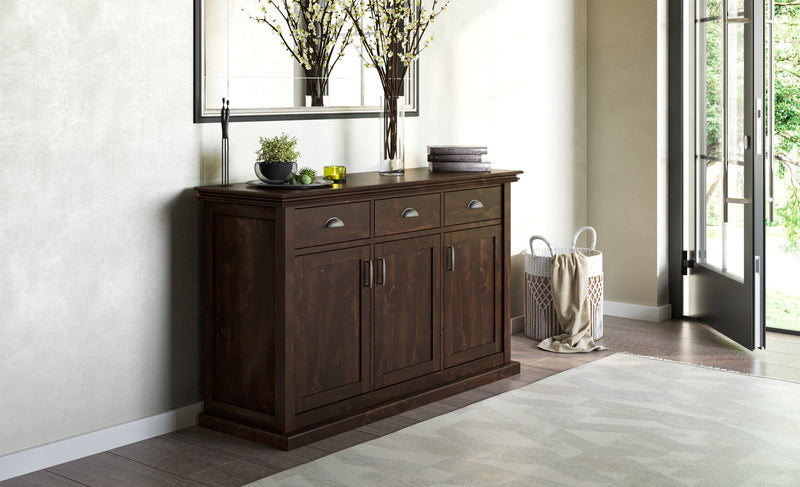 Pictured in Tobacco Finish. Pictured with the <a href="/products/melville-flat-weave">Melville Flat Weave Rug</a>.