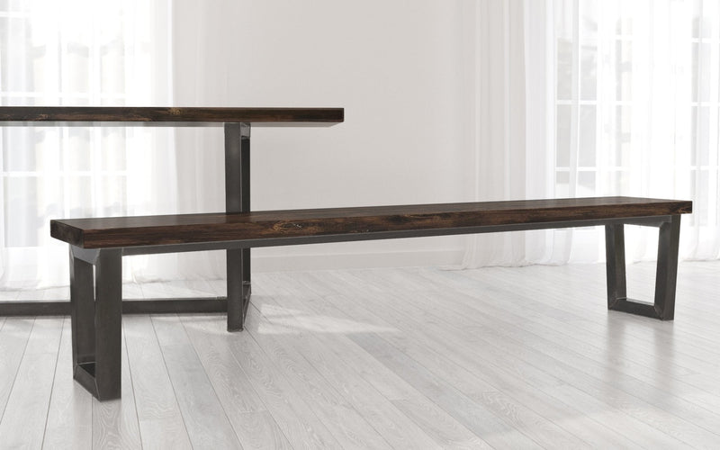 Industrial Steel Trapezoid Bench