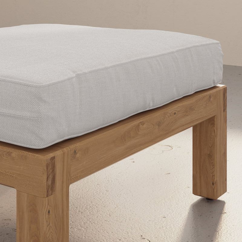 Aria White Oak Ottoman